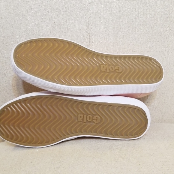 Gola Satin Coaster Sneakers in Blush Pink/White - Picture 7 of 9